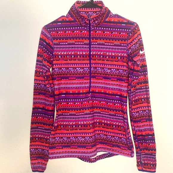 Nike Women's Dri-Fit Pro Warm 8 Bit 1/2 Zip Training Shirt Size Small - Picture 4 of 13